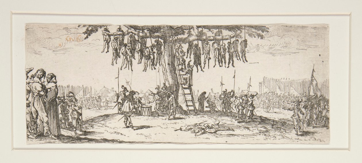 Enforcado de As grandes misérias da guerra de Jacques Callot