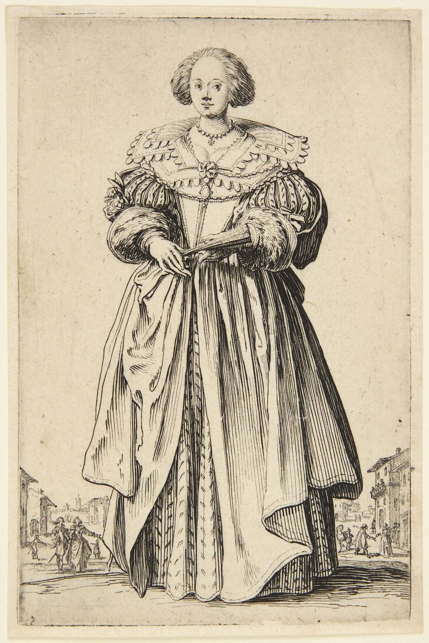 Senhora com Leque de Jacques Callot