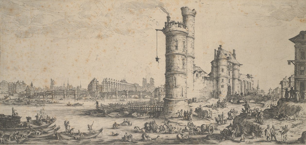 O Pont Neuf, Paris de Jacques Callot