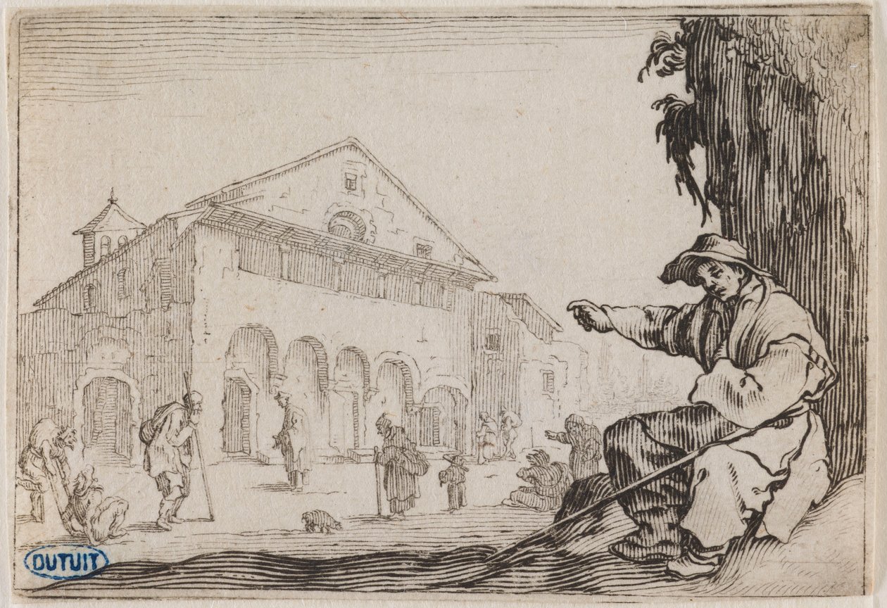 Os caprichos, O hospício. Trigésimo oitavo número da série de 50 gravuras feitas em Nancy (Lieure 465, Meaume 843) de Jacques Callot