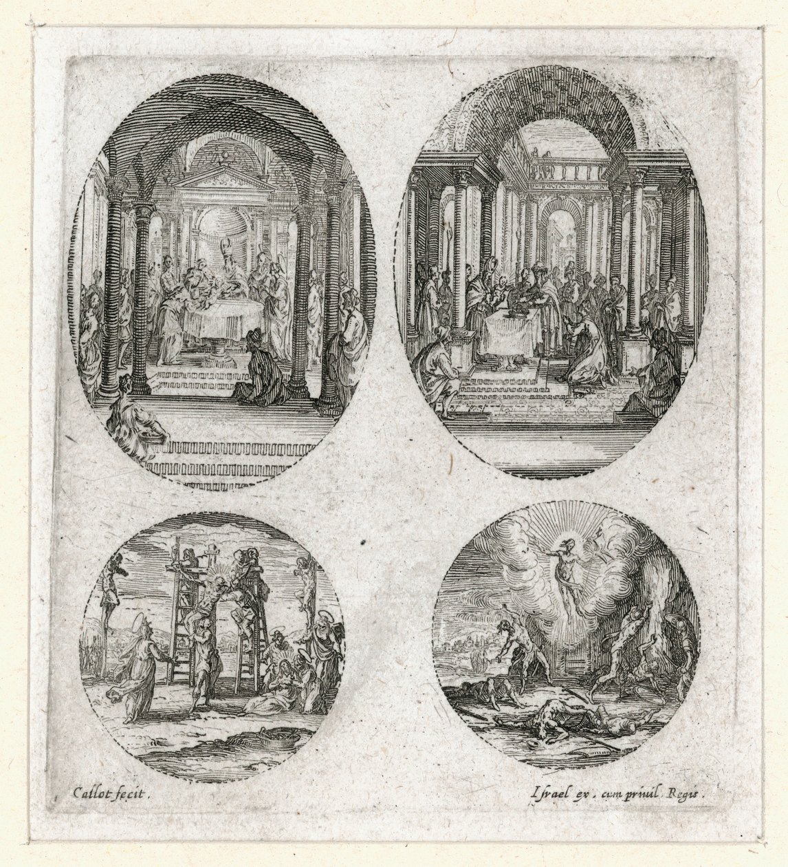 Os milagres da Paixão ... (gravura) de Jacques Callot