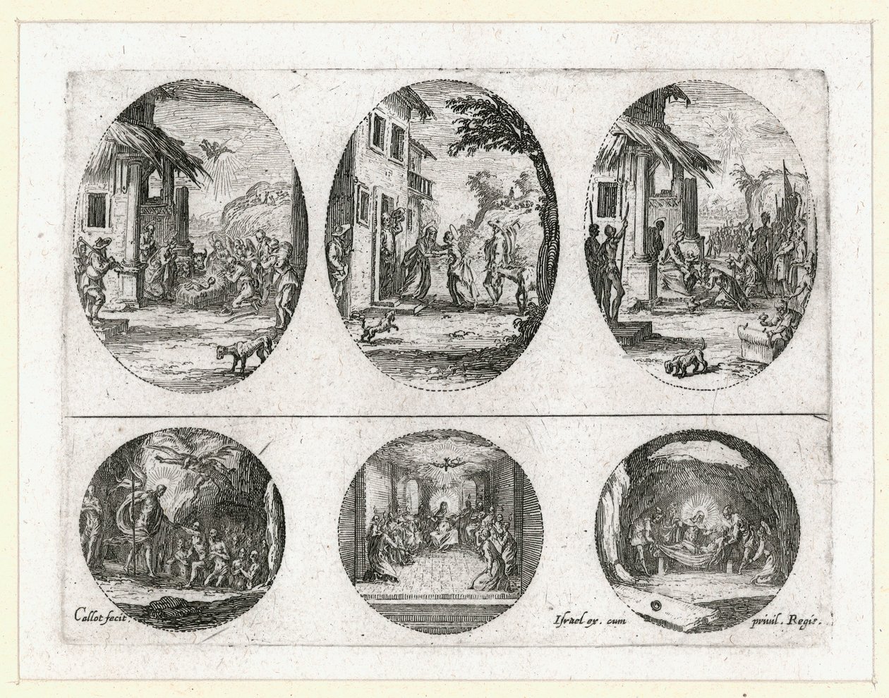 Os milagres da Paixão ... (gravura) de Jacques Callot