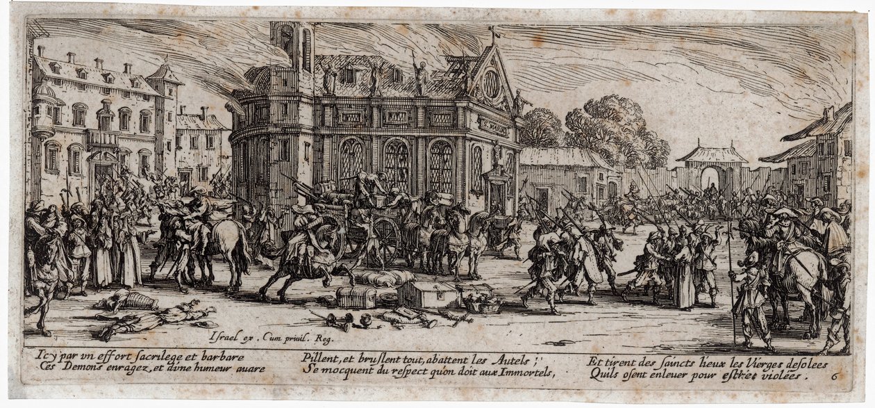 As misérias e os infortúnios da guerra ... (gravura) de Jacques Callot