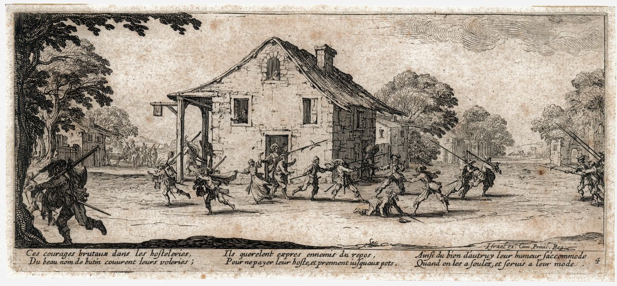 As misérias e os infortúnios da guerra ... (gravura) de Jacques Callot