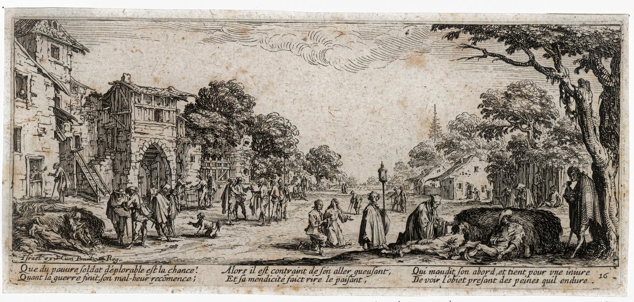 As misérias e os infortúnios da guerra ... (gravura) de Jacques Callot