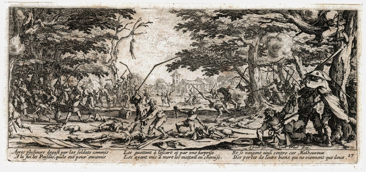 As misérias e os infortúnios da guerra ... (gravura) de Jacques Callot