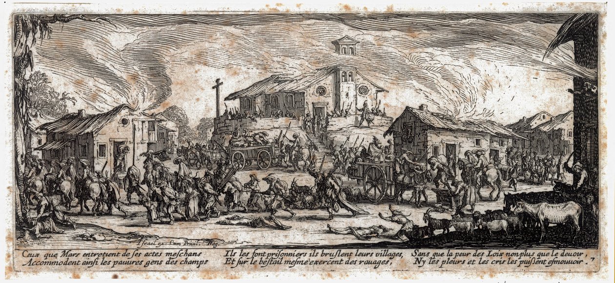 As misérias e os infortúnios da guerra ... (gravura) de Jacques Callot