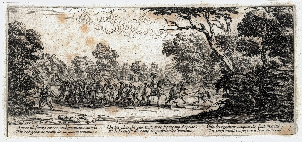 As misérias e os infortúnios da guerra ... (gravura) de Jacques Callot