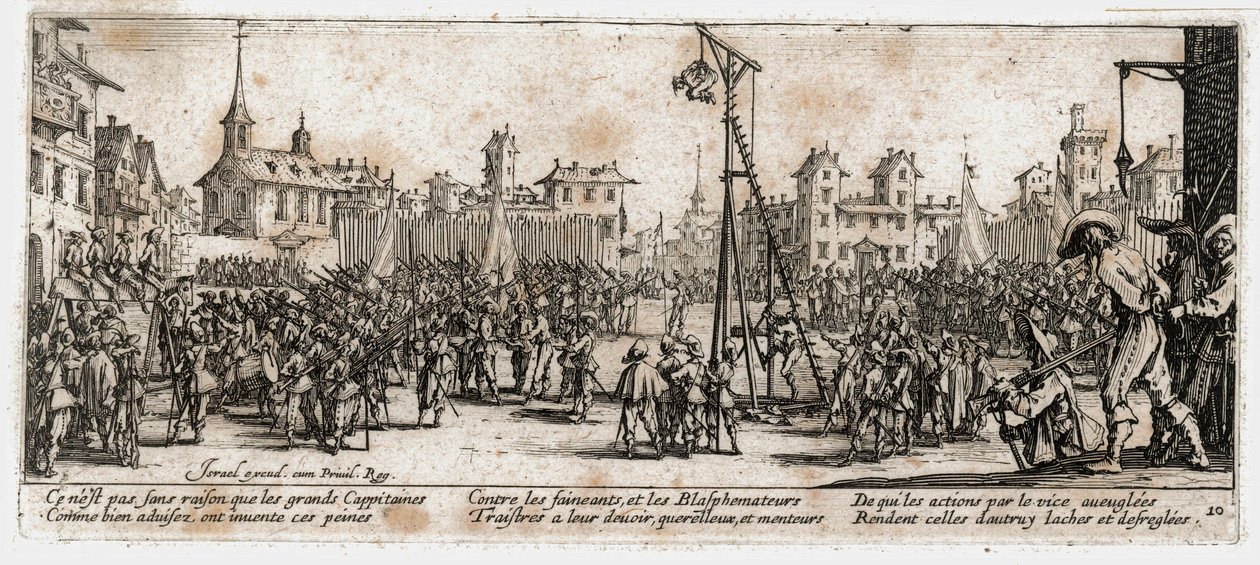 As misérias e os infortúnios da guerra ... (gravura) de Jacques Callot