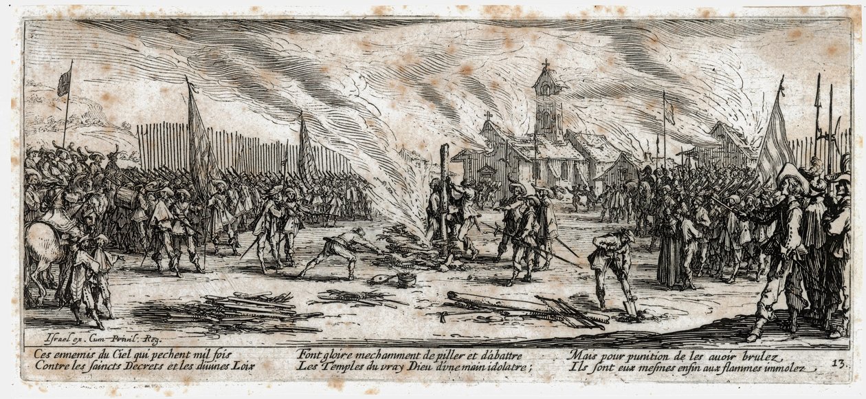 As misérias e os infortúnios da guerra ... (gravura) de Jacques Callot