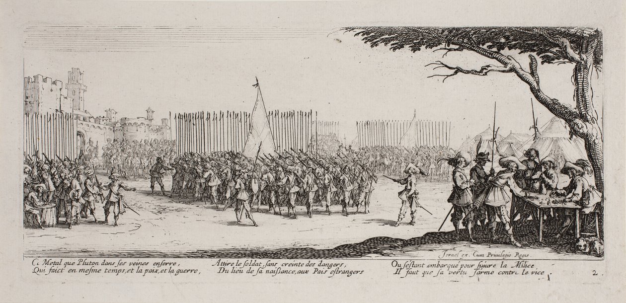 As misérias e infortúnios da guerra (lâmina 2) de Jacques Callot