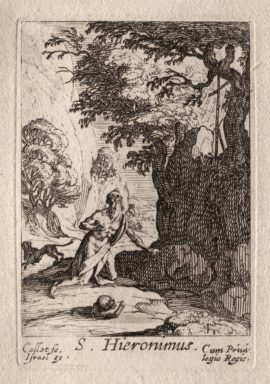 Os Penitentes: St. Jérome. de Jacques Callot