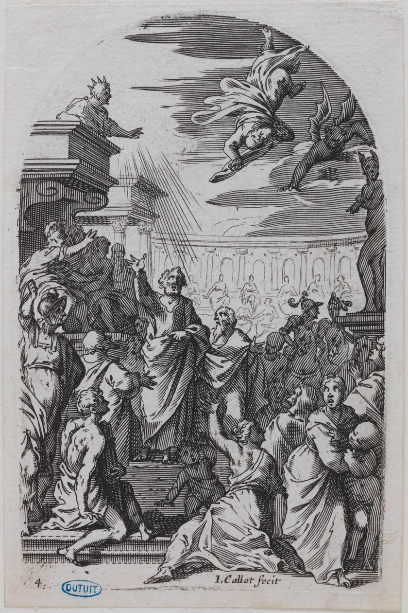 Os quadros de Roma, A queda de Simão, o Mago de Jacques Callot