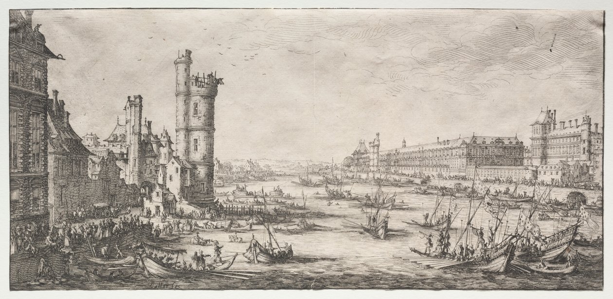 As duas grandes vistas de Paris: Vista do Louvre de Jacques Callot