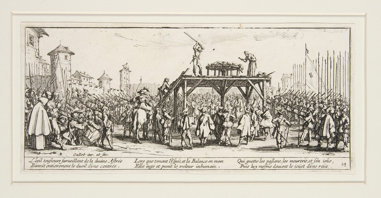 As grandes misérias da guerra: N.º 14 - A roda de Jacques Callot