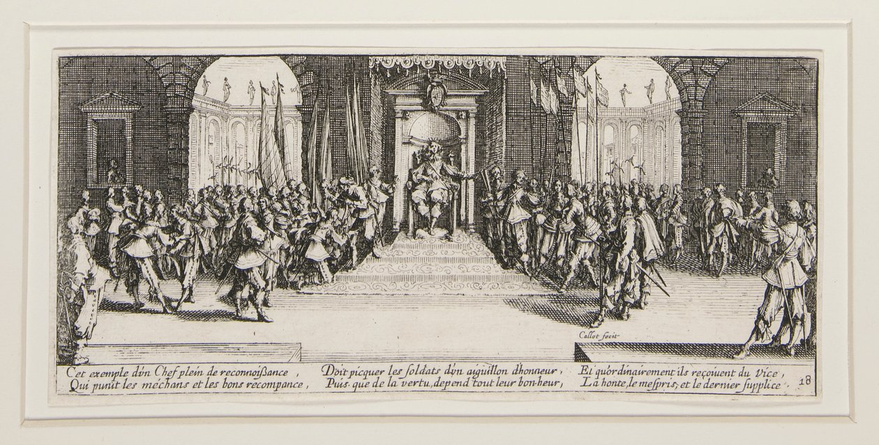 As grandes misérias da guerra: Não. 18 - Distribuição de recompensas de Jacques Callot