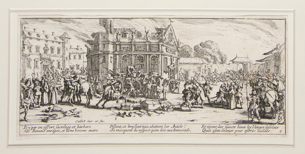 As Grandes Misérias da Guerra: Nº 6 - Devastação da de Jacques Callot