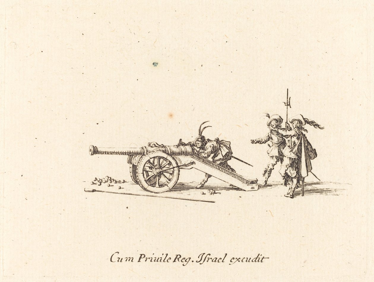 Carregando o canhão, 16341635. de Jacques Callot