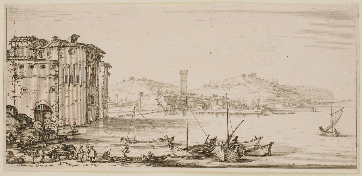 Carregamento de mercadorias, da série «As paisagens de Florença» de Jacques Callot