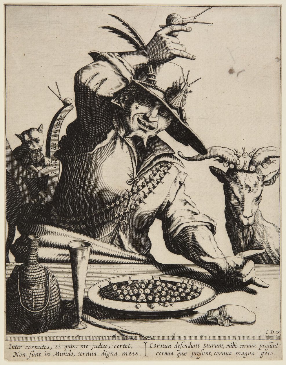 Homem com caracóis de Jacques Callot
