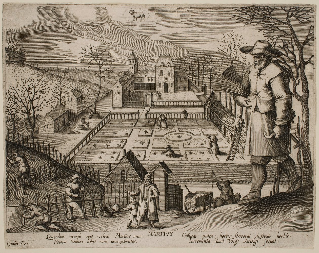 Março, da série «Os meses» de Jacques Callot