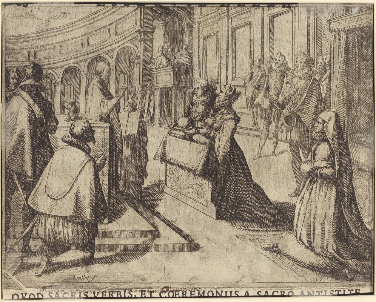 Casamento de Margarida da Áustria e Filipe III [verso] de Jacques Callot