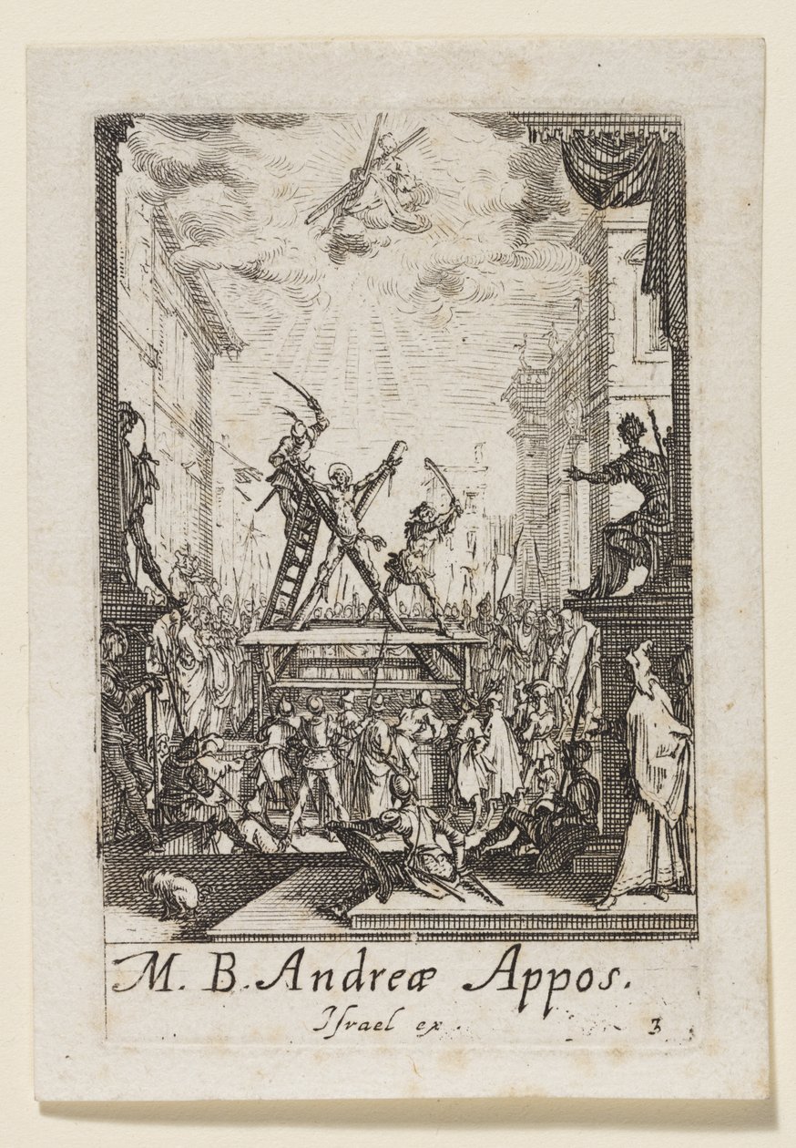 Martírio de Santo André Apóstolo (Martírio do beato apóstolo André) de Jacques Callot