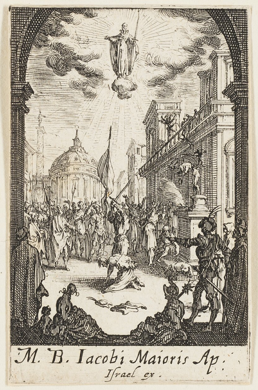 Martírio de São João Maior, lâmina quatro de Os martírios dos apóstolos de Jacques Callot