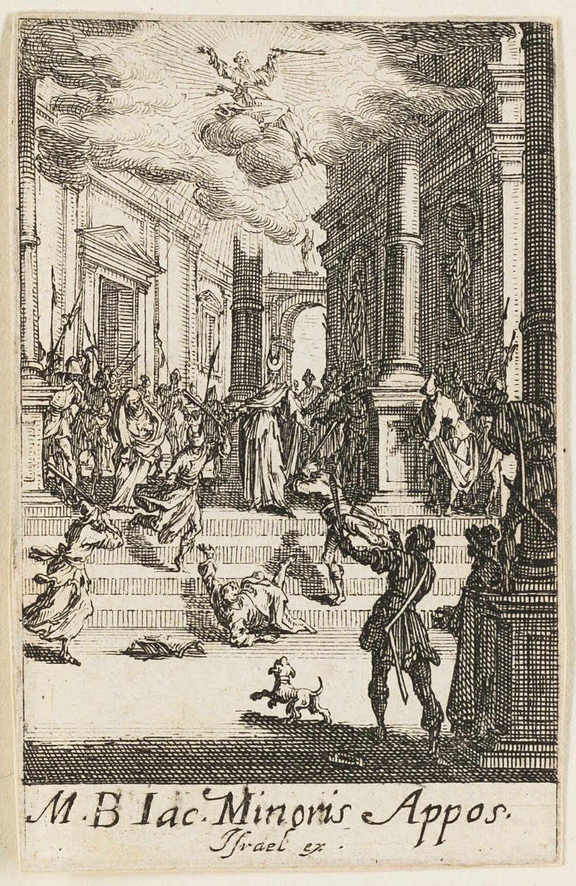 Martírio de São João, o Menor, lâmina sete de Os martírios dos Apóstolos de Jacques Callot