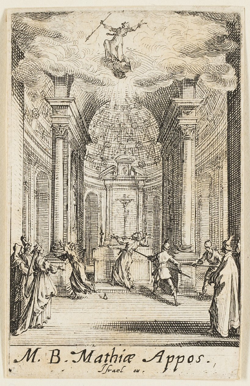 Martírio de São Matias, placa onze de Os Martírios dos Apóstolos de Jacques Callot