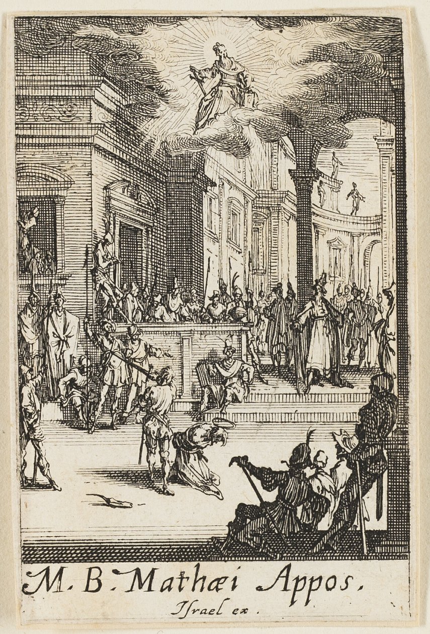 Martírio de São Mateus, placa treze de Os Martírios dos Apóstolos de Jacques Callot