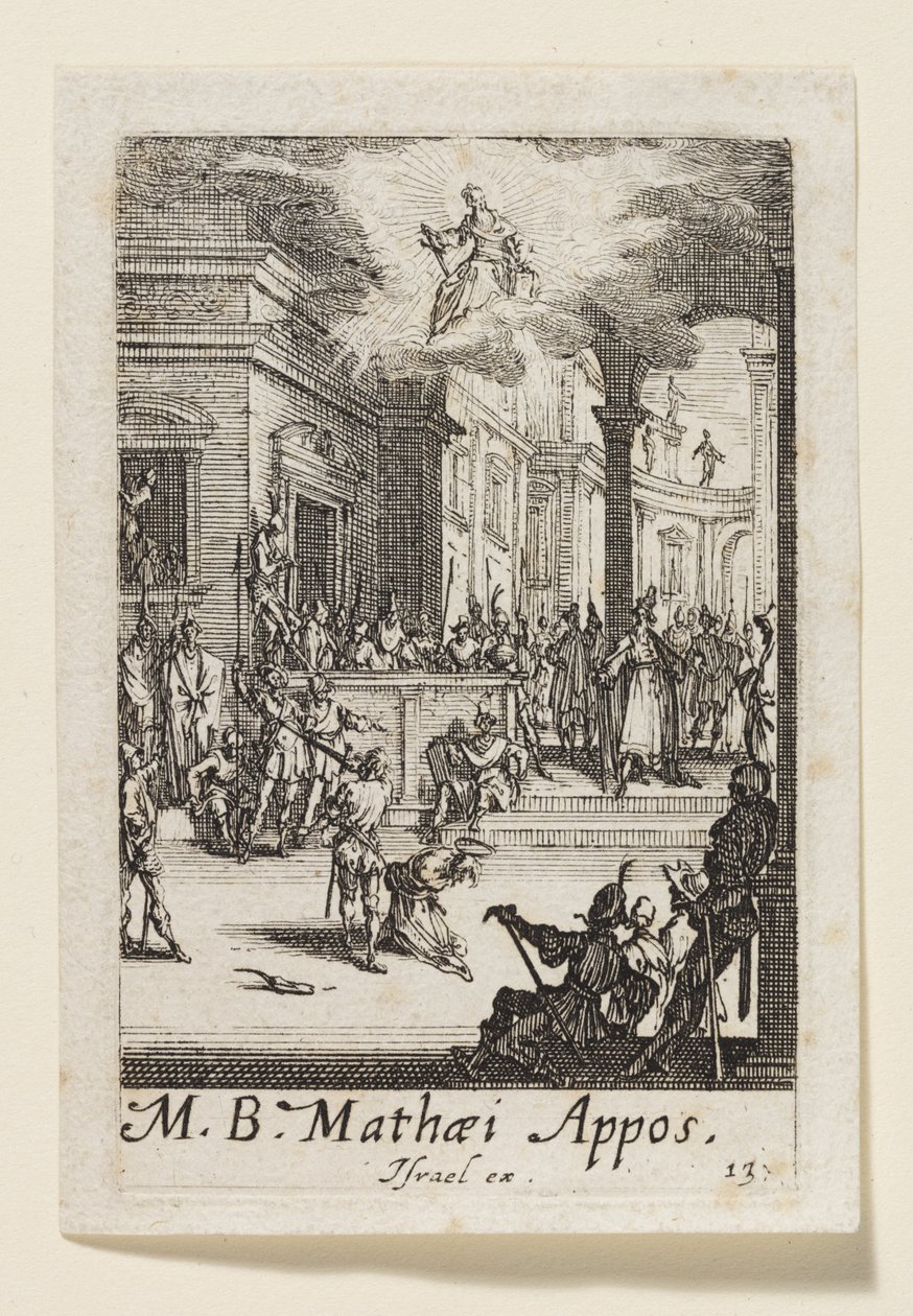 Martírio de São Mateus Apóstolo (M.B. Mathaei Appos.) de Jacques Callot