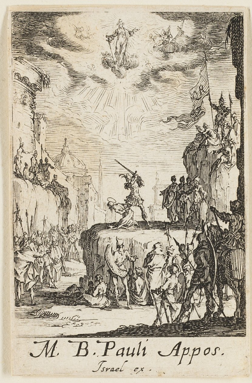 Martírio de São Paulo, lâmina dois de Os Martírios dos Apóstolos de Jacques Callot