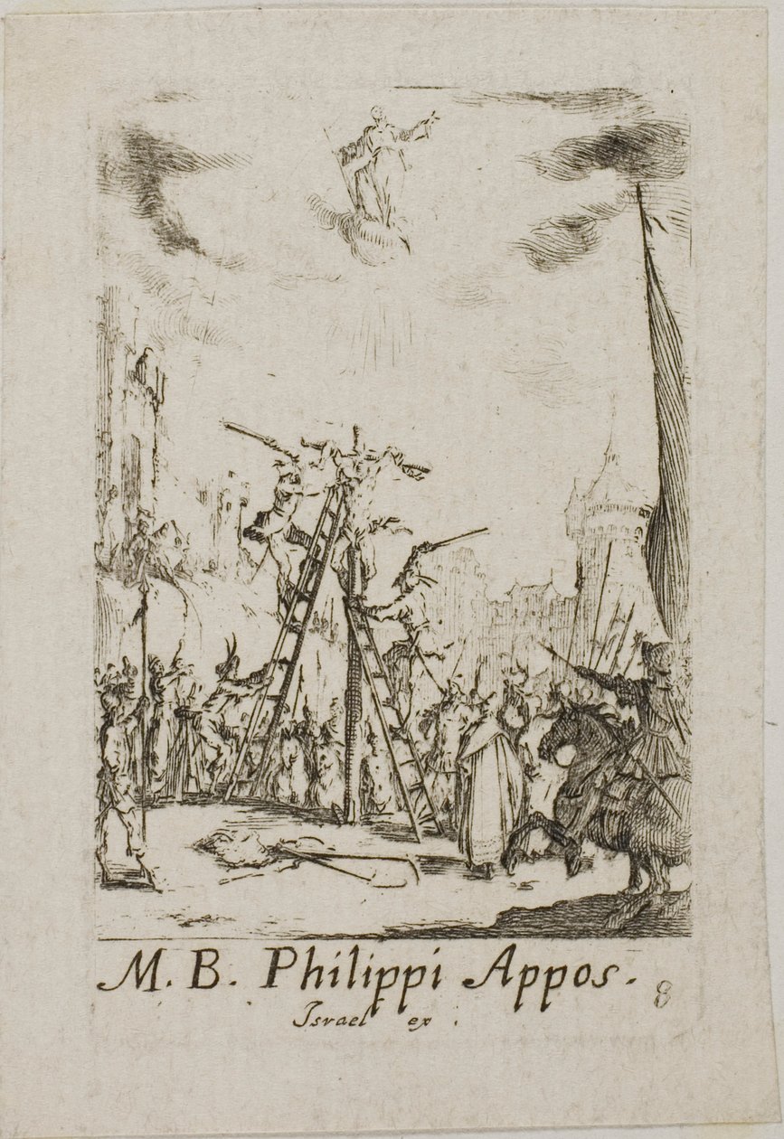 Martírio de São Filipe, lâmina oito de Os Martírios dos Apóstolos de Jacques Callot