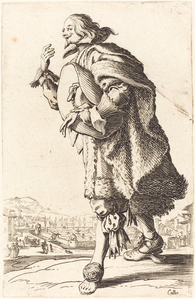 Homem Nobre com Chapéu de Feltro, Curvando-se de Jacques Callot