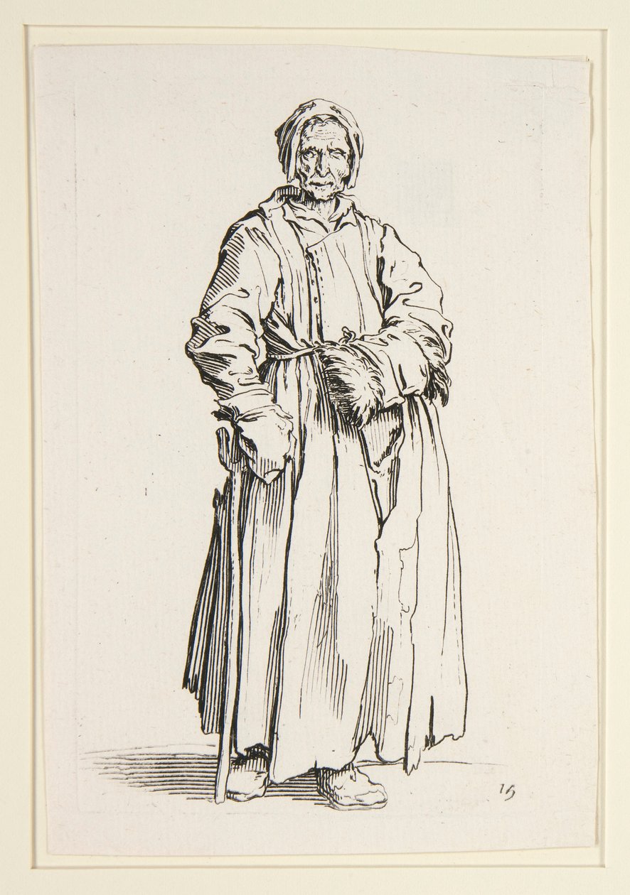 Mulher de um olho só, de Os Mendigos (La borgnesse) de Jacques Callot