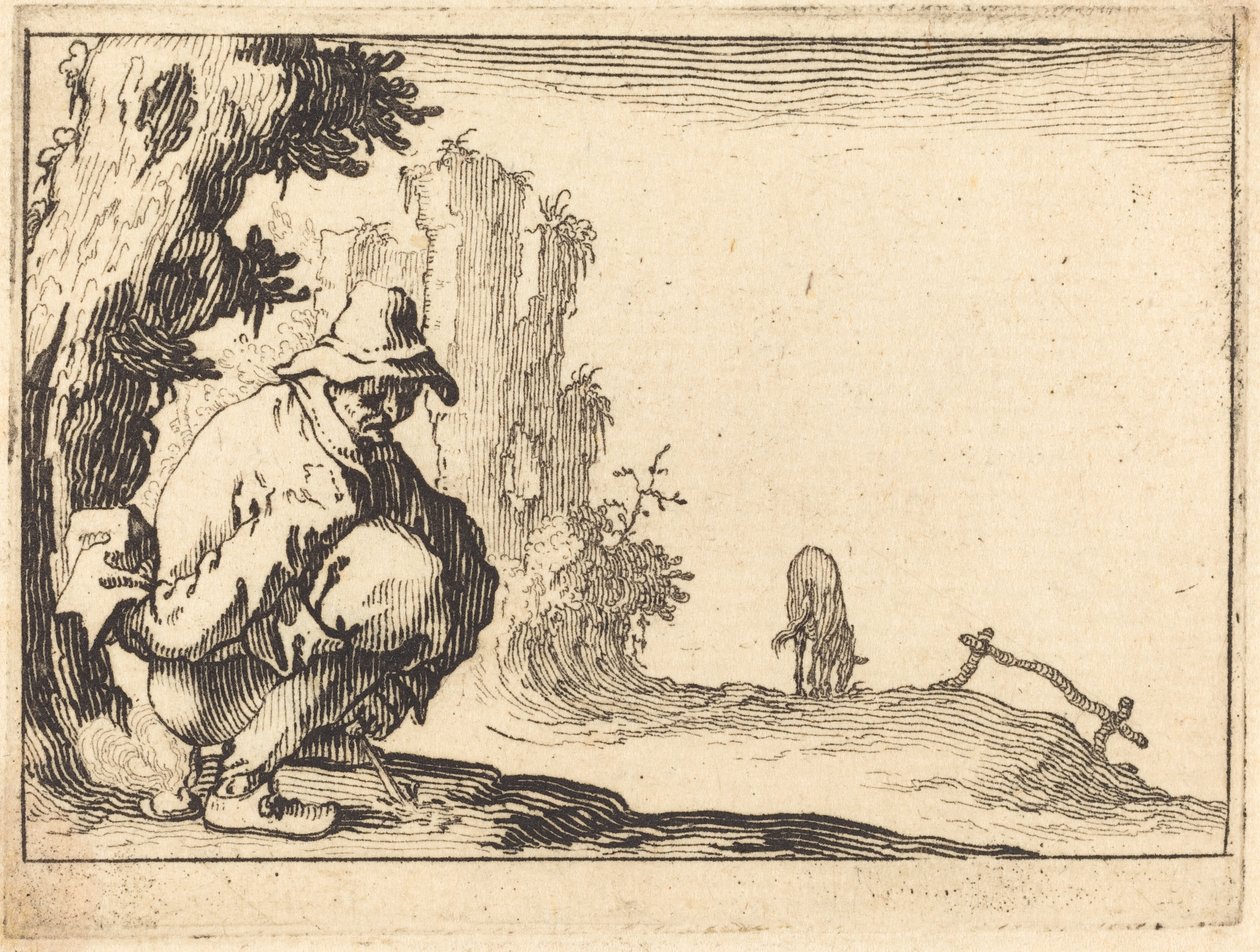 Camponês defecando de Jacques Callot
