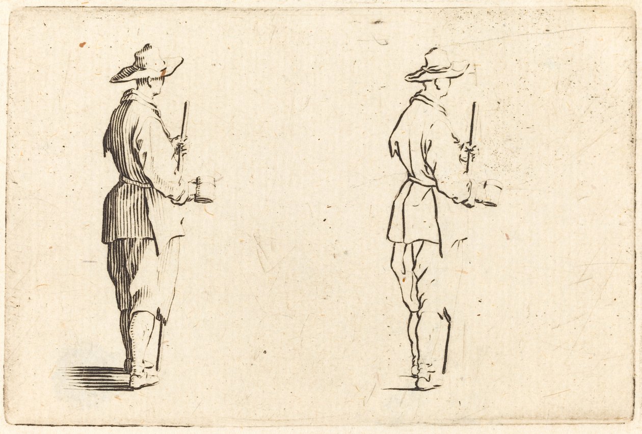 Camponês com um copo de Jacques Callot