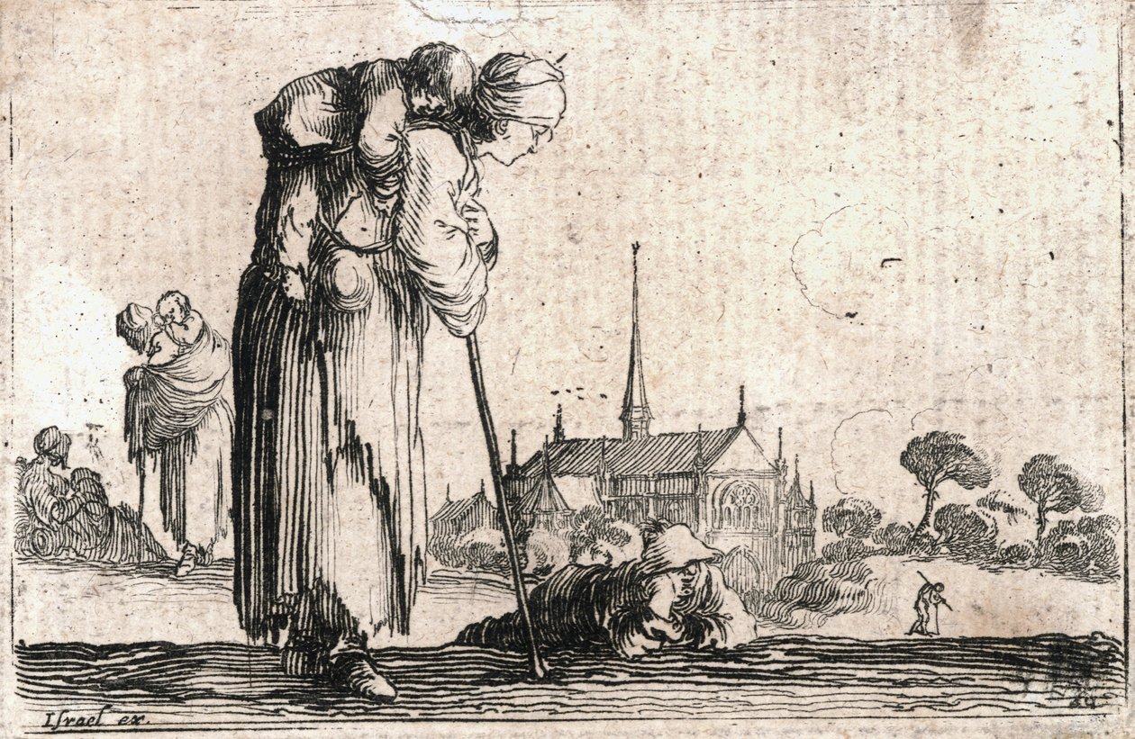 Mulher camponesa (gravura) de Jacques Callot