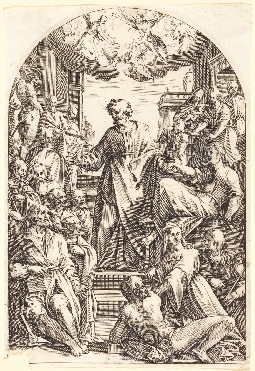 Pedro ressuscitando Tabita de Jacques Callot