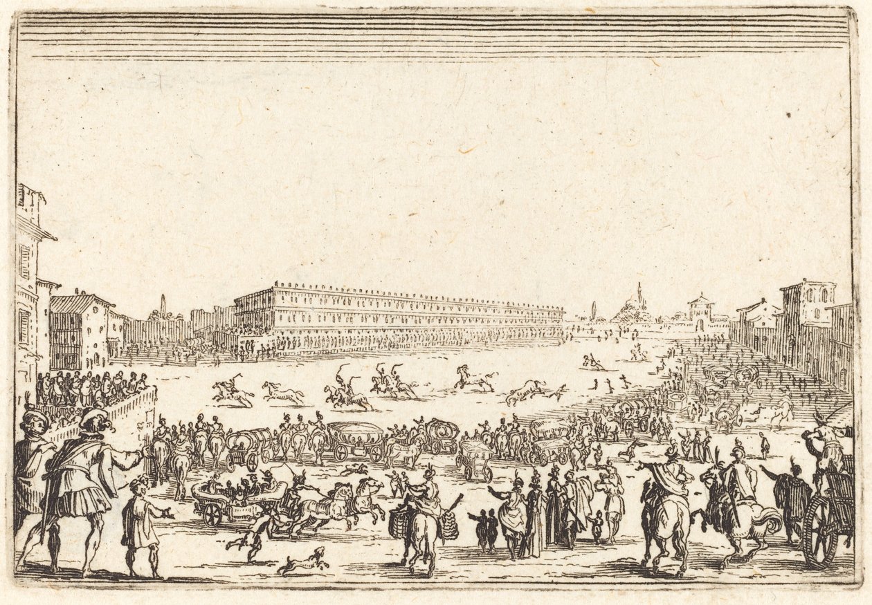 Piazza Santa Croce, Florença, c. 1622. de Jacques Callot
