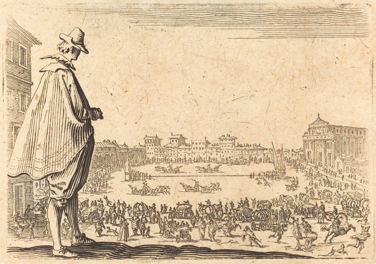 Piazza Santa Maria Novella, Florença, c. 1622. de Jacques Callot