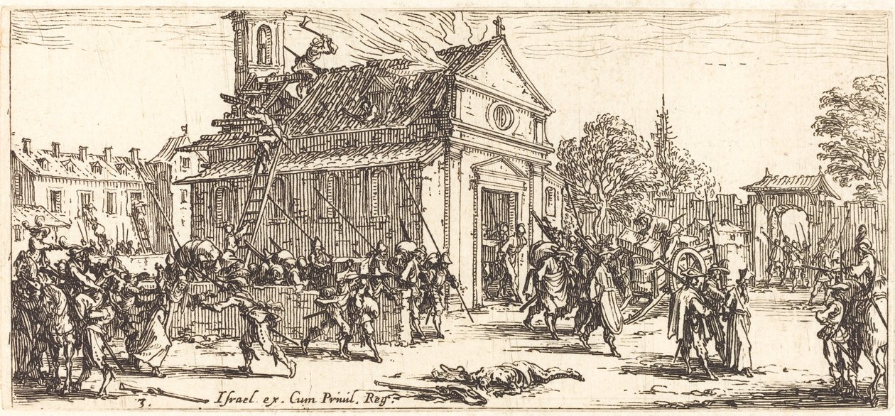 Pillaging a Monastery de Jacques Callot