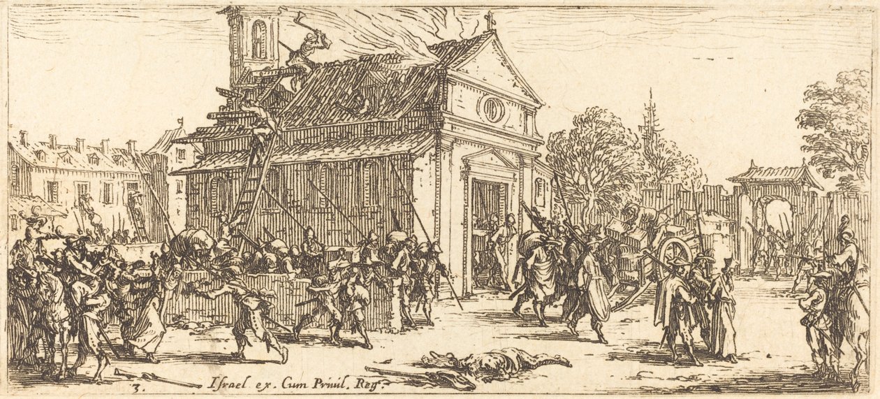 Saqueando um Mosteiro de Jacques Callot
