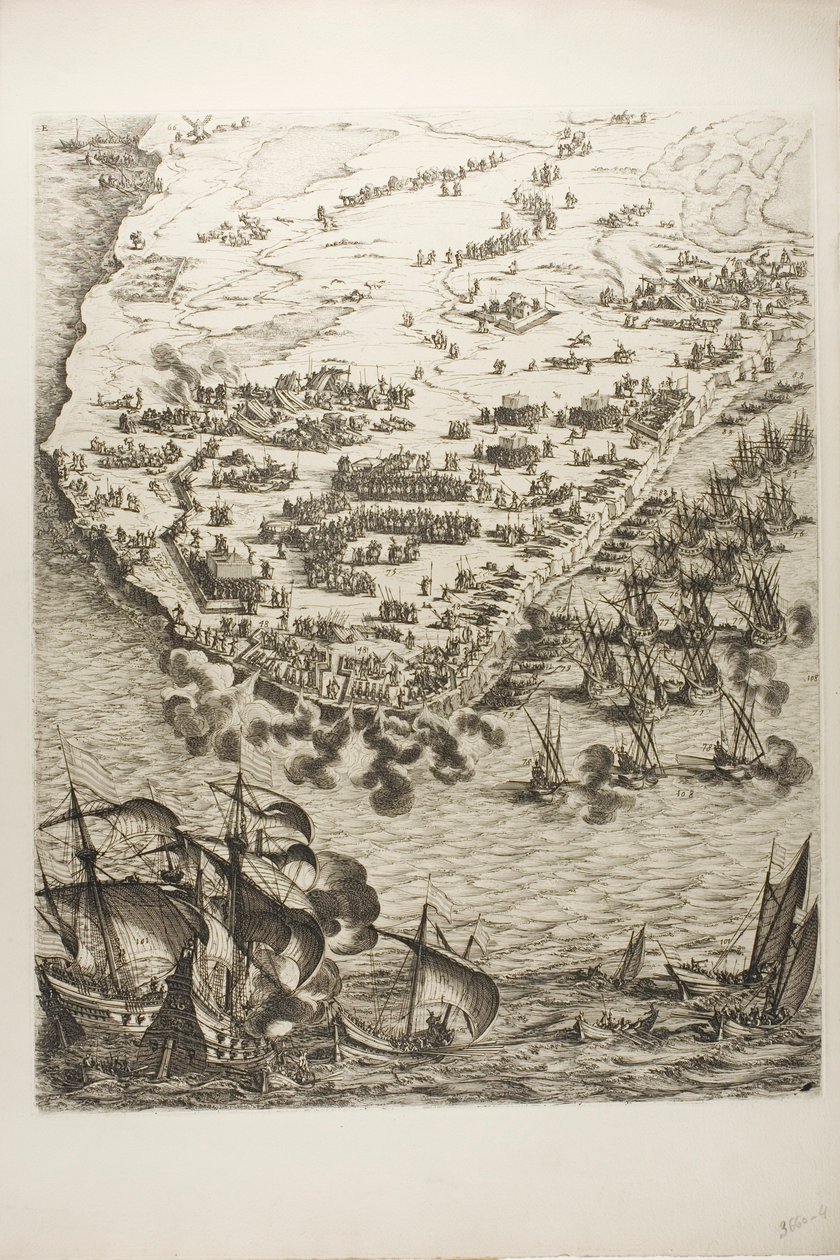 Placa Quatro do Cerco de La Rochelle de Jacques Callot
