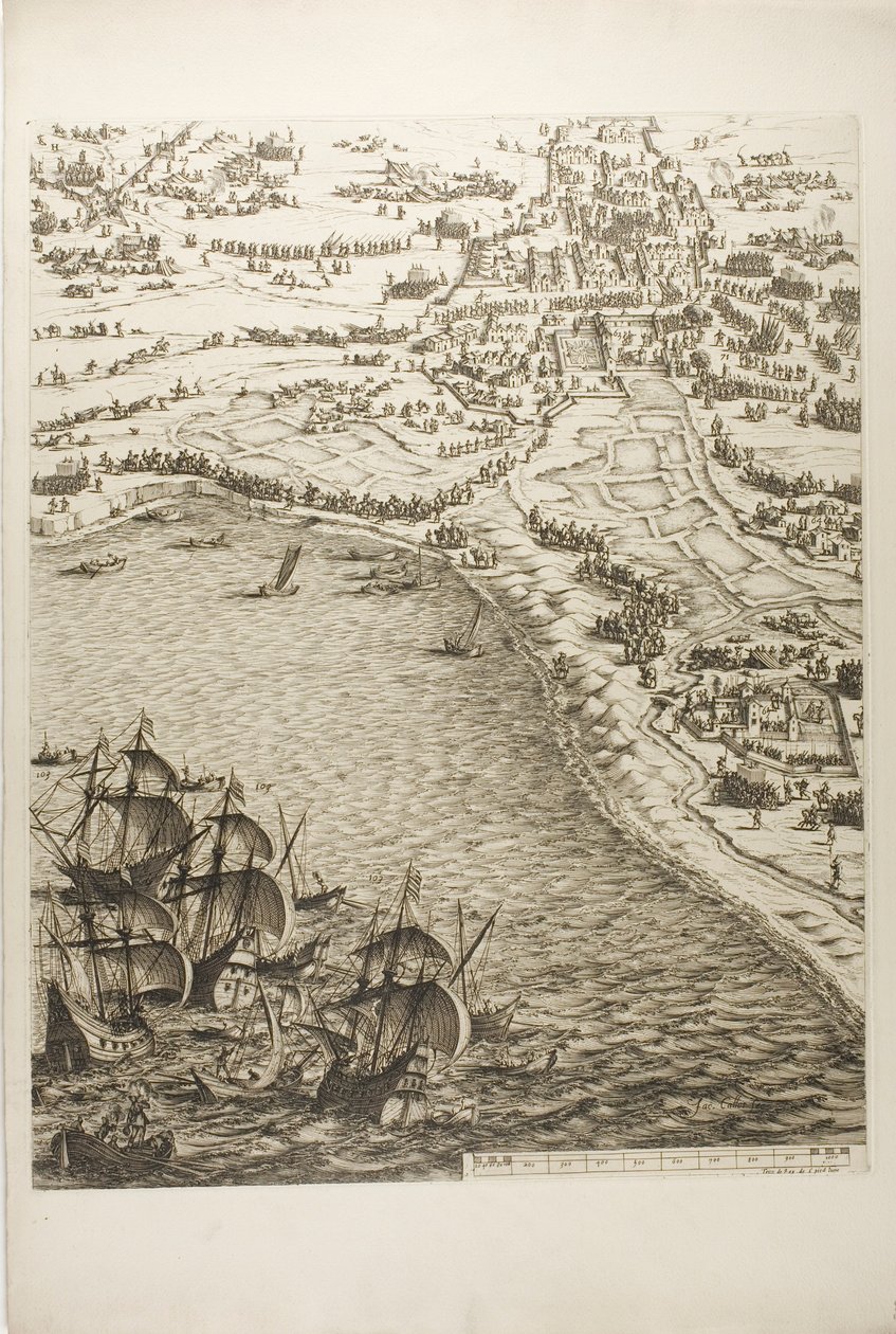 Placa Seis de O Cerco de La Rochelle de Jacques Callot
