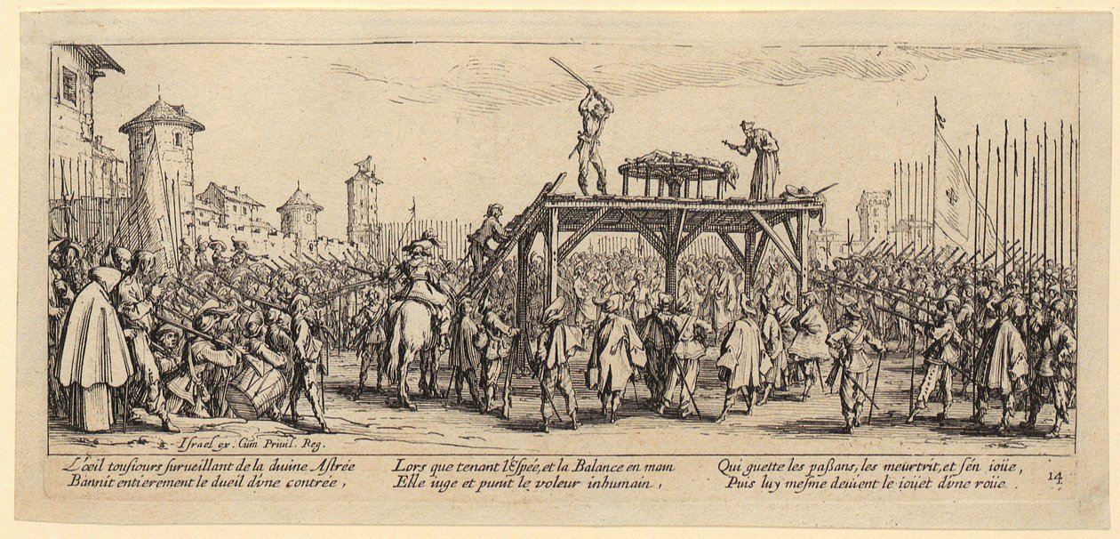 Rad, página 14 da série «Os Cinzentos da Guerra» de Jacques Callot