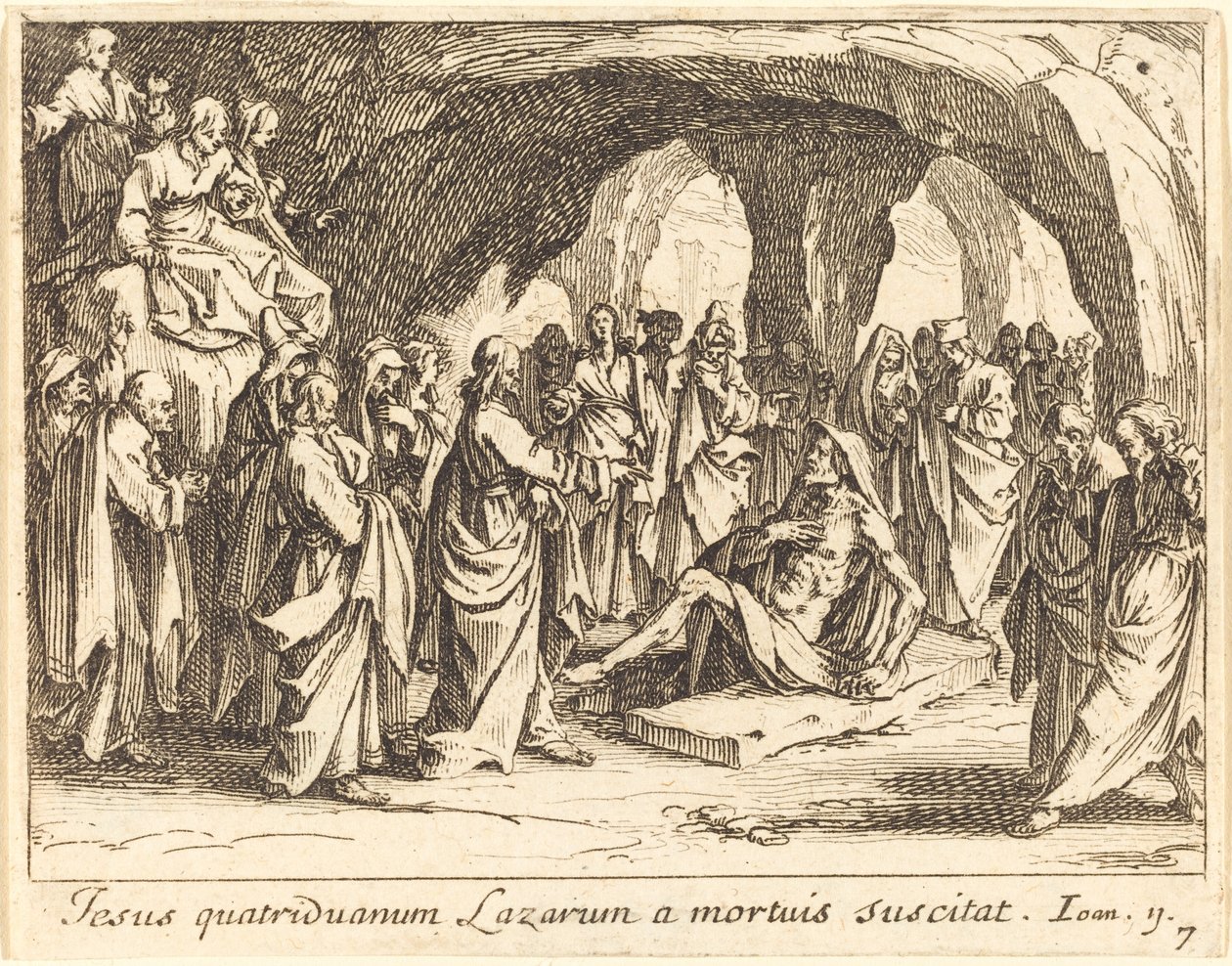 Ressurreição de Lázaro de Jacques Callot
