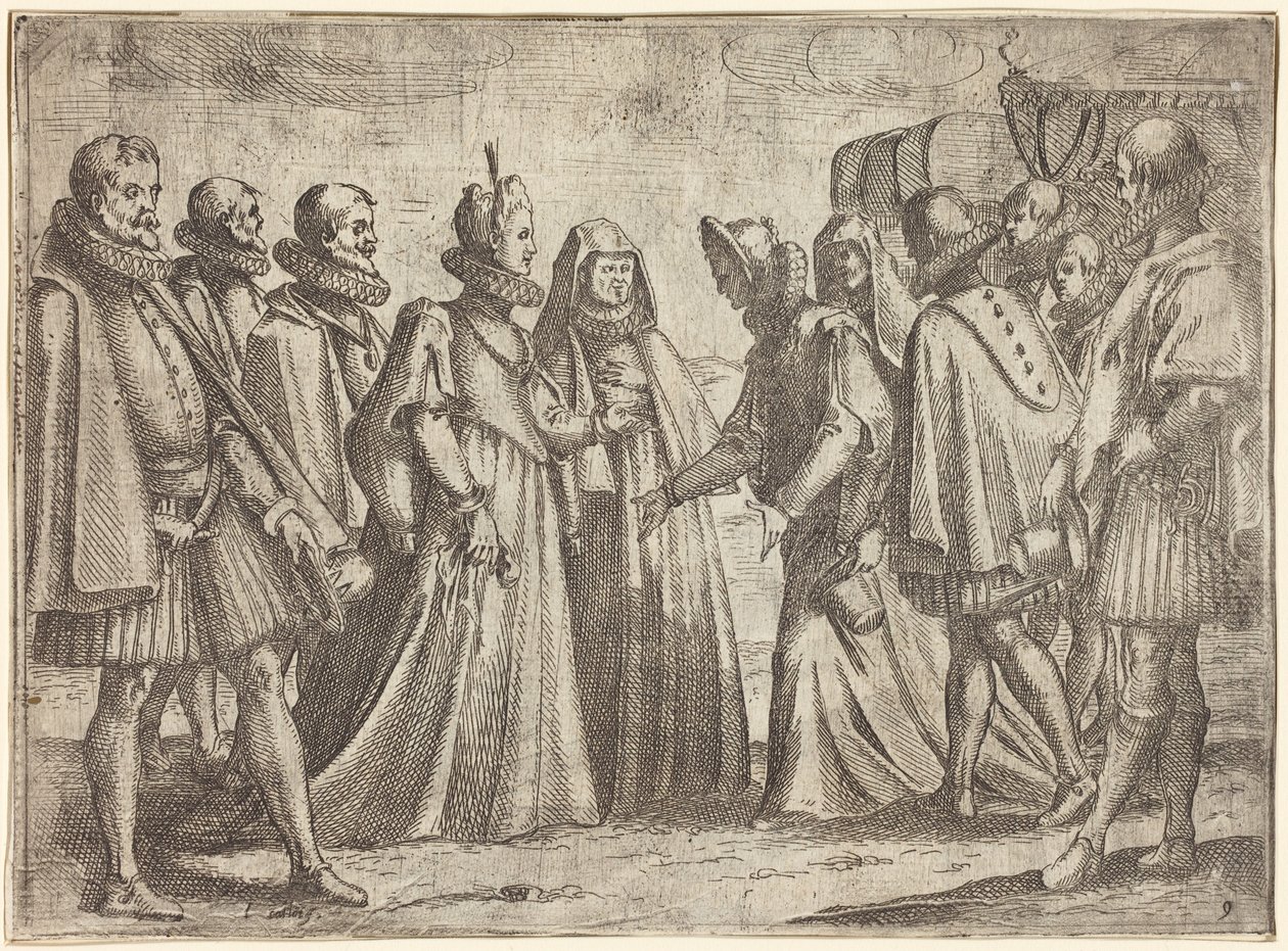 Recepção em Mântua [recto] de Jacques Callot