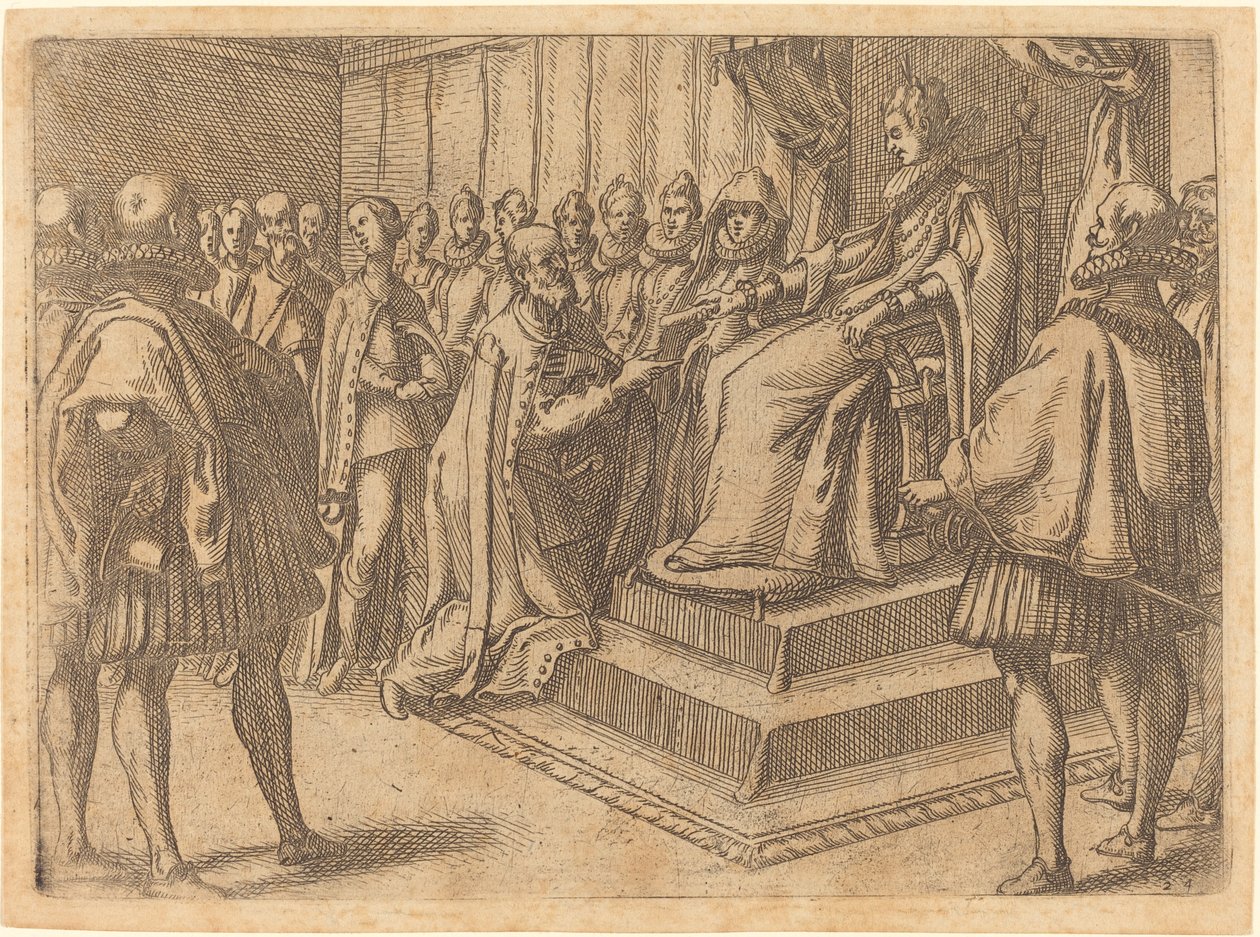 Recepção do Enviado da Polônia, 1612. de Jacques Callot
